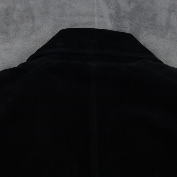 Relativity Jacket Womens PL Black Long Sleeve Full Zip Leather Collar Polyester - Picture 11 of 16